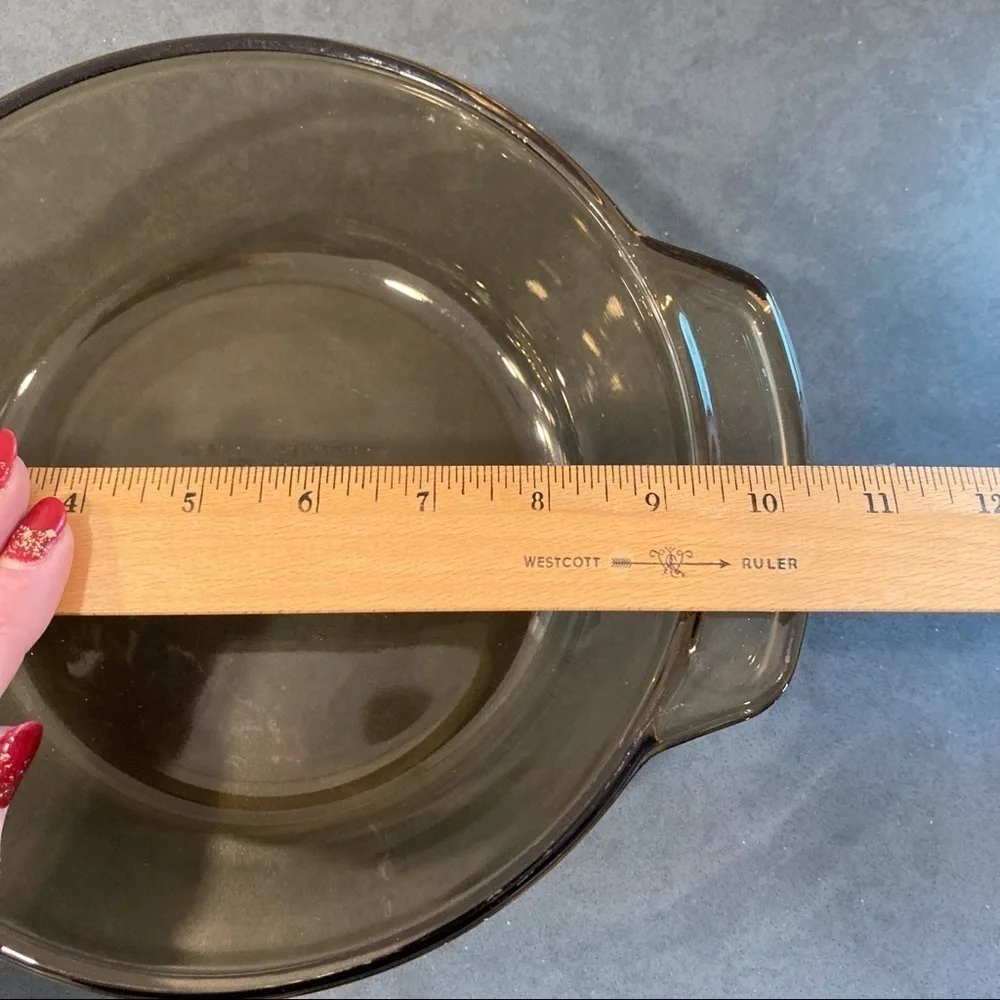 Vintage Anchor Hocking tan glass casserole dish